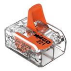 Wago verbindingsklem 2-VOUDIG 0,2-4 MM² - Doorvoerconnector, Ophalen of Verzenden, Nieuw