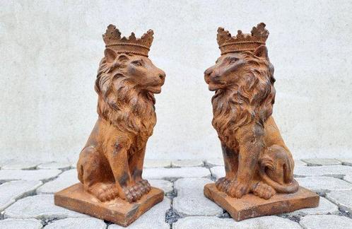 Beeldje - Gatekeepers - leeuwen (2) - IJzer, Antiek en Kunst, Curiosa en Brocante