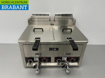 RVS Dubbele Friteuse Frituur 2 x 21 liter PROPAAN gas Horeca beschikbaar voor biedingen