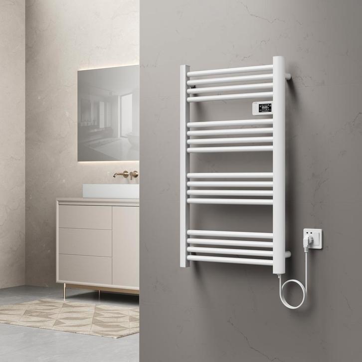 pro.tec Handdoekradiator Follo elektrisch 96x54x4,3 cm wit, Doe-het-zelf en Verbouw, Verwarming en Radiatoren, Verzenden