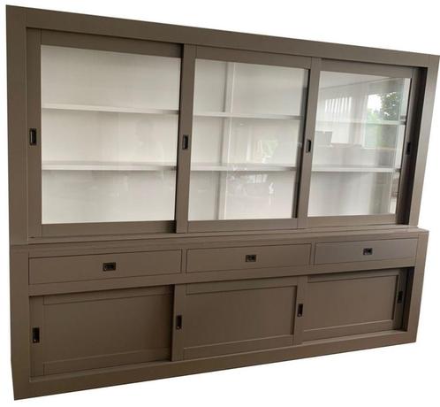 Buffetkast taupe Beesd XL 300cm, Huis en Inrichting, Kasten | Buffetkasten, Ophalen of Verzenden