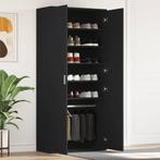 vidaXL Schoenkast Zwart 80x39x180 cm Engineered Hout, Huis en Inrichting, Verzenden, Nieuw