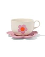 HEMA Kop en schotel 220ml bloem 6=40% / 4=20% / 2=10%, Huis en Inrichting, Keuken | Servies, Verzenden, Nieuw