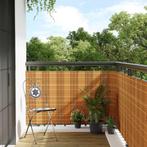 vidaXL Balkonscherm 400x80 cm poly rattan lichtbruin, Verzenden, Nieuw, Kunststof, Minder dan 1 meter