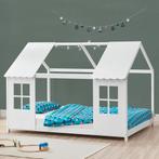 Kinderbed Tostedt huisbed grenen wit 120x200 cm [en.casa], Kinderen en Baby's, Kinderkamer | Bedden, Verzenden, Nieuw