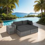Wicker loungeset San Domino met aluminium frame - lichtgrijs, Tuin en Terras, Verzenden, Nieuw