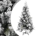 vidaXL Kerstboom met dennenappels en sneeuw 225 cm PVC en PE, Verzenden, Nieuw