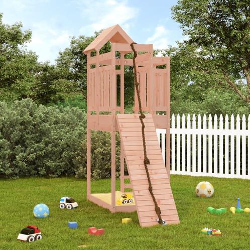Speelhuis met klimwand massief douglashout, Kinderen en Baby's, Speelgoed | Buiten | Speeltoestellen, Nieuw, Verzenden