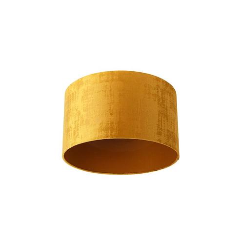 Velours lampenkap goud 35/35/20, Huis en Inrichting, Lampen | Lampenkappen, Minder dan 25 cm, Overige vormen, Overige kleuren