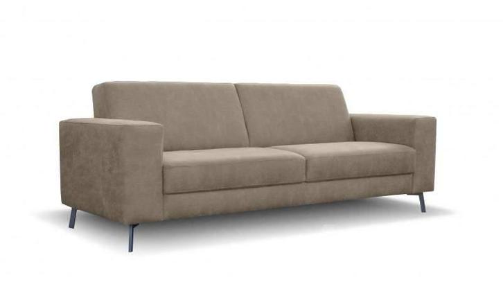 Bankstel Pingjum - rechte banken - Taupe, Huis en Inrichting, Banken | Bankstellen, Nieuw, Stof