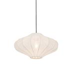 Design hanglamp wit zijden 50 cm - Plu, Verzenden, Nieuw, Stof, Design