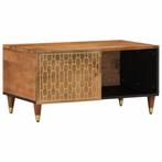 vidaXL Salontafel 80x50x40 cm massief mangohout, Verzenden, Nieuw, Overige houtsoorten, 50 tot 100 cm