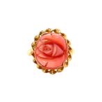 Gouden vintage roos ring met angel skin 20 kt, Ophalen of Verzenden, Nieuw