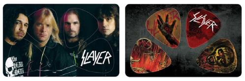 Slayer Pikcard met 4 plectrums officiële merchandise, Verzamelen, Muziek, Artiesten en Beroemdheden, Instrument of Toebehoren