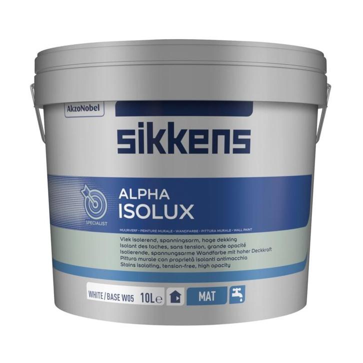 Sikkens Alpha Isolux - 10 liter - WIT, Doe-het-zelf en Verbouw, Verf, Beits en Lak, Nieuw, Verzenden
