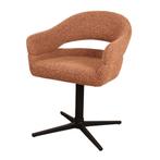 Eetkamerstoel met armleuning | Stof | Bruin | DS4U Mila, Huis en Inrichting, Stoelen, Ophalen of Verzenden, Nieuw