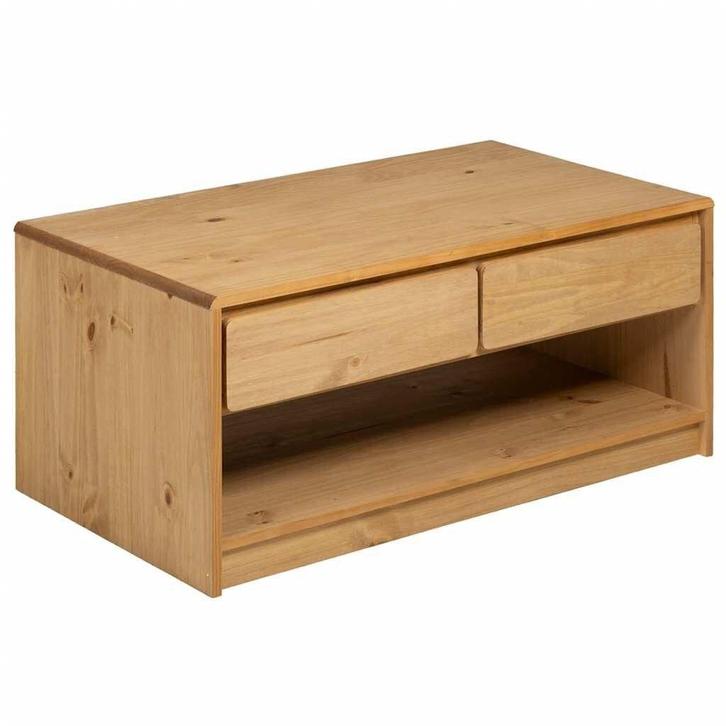 SAUDA Salontafel Grenen | Tweedekansje | Ruime Opbergruimte, Huis en Inrichting, Tafels | Salontafels, 50 tot 100 cm, Nieuw, Grenenhout