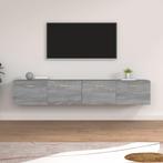 vidaXL Wandkasten 2 st 100x36,5x35 cm bewerkt hout grijs, Huis en Inrichting, Verzenden, Nieuw