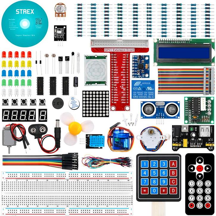 Strex Starter Kit geschikt voor Raspberry Pi - 189 Delig -, Hobby en Vrije tijd, Elektronica-componenten, Nieuw, Verzenden