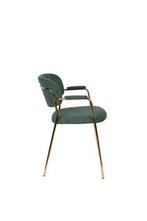 Eetkamerstoel - Roos - Goud/Donkergroen - House of Rebels, Huis en Inrichting, Stoelen, Verzenden, Nieuw