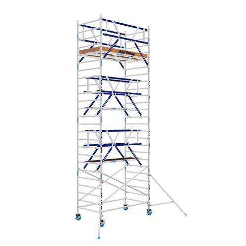 AGS Pro rolsteiger ASC 135 x 250 x 8,2wh tweezijdig, Doe-het-zelf en Verbouw, Steigers, Rolsteiger of Kamersteiger, Nieuw, 5 meter of hoger