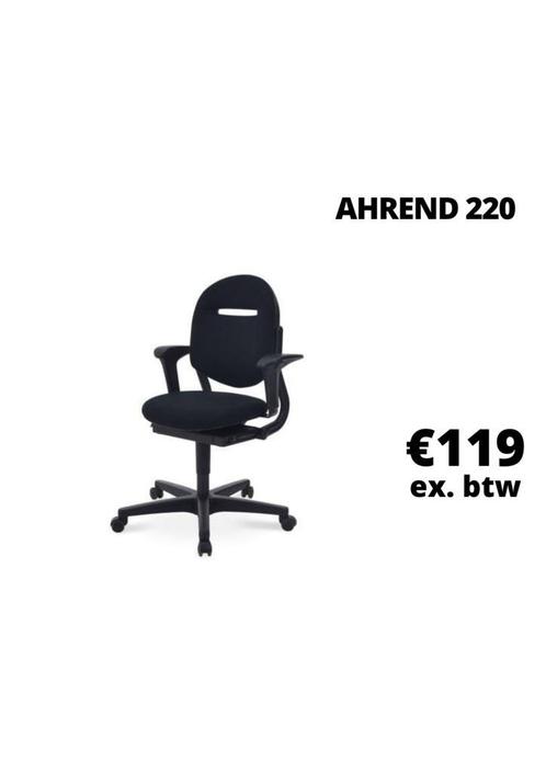 Bureaustoel - Ahrend 220 - Refurbished, Huis en Inrichting, Bureaustoelen, Bureaustoel, Zwart, Zo goed als nieuw, Ergonomisch