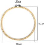 Bamboe borduurring flowerhoop bloemenring met stelschroef 18, Ophalen of Verzenden, Nieuw