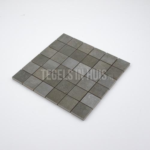 Mozaiek tegel grijs 5x5 cm keramiek, Doe-het-zelf en Verbouw, Tegels, Nieuw, 10 m² of meer, Keramiek, Ophalen