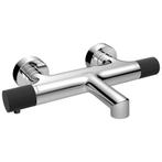Badkraan Opbouw Sapho Solaris Chroom/Mat Zwart, Doe-het-zelf en Verbouw, Sanitair, Ophalen of Verzenden, Nieuw, Chroom, Kraan