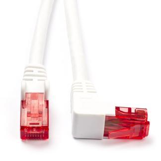 Netwerkkabel | Cat6 U/UTP | 5 meter (1x Haaks, Wit), Computers en Software, Pc- en Netwerkkabels, Nieuw, Verzenden