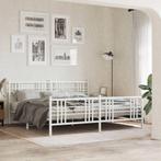 vidaXL Bedframe met hoofd- en voeteneinde metaal wit 193x203, Huis en Inrichting, Verzenden, Wit, Metaal, Nieuw