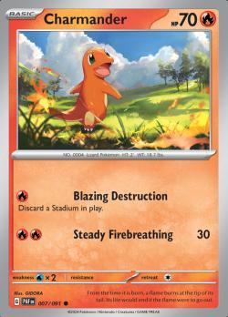 Charmander 007/091 reverse holo  Paldean Fates, Hobby en Vrije tijd, Verzamelkaartspellen | Pokémon, Losse kaart, Nieuw, Foil