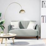 vidaXL Loveseat bank 109 cm fluweel lichtgrijs, Verzenden, Nieuw, Stof