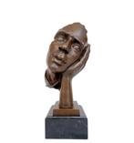 STB-ART - sculptuur, A pensive man - 45 cm - Brons, Marmer