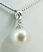 Zonder Minimumprijs - Hanger - 18 karaat Witgoud Parel -, Sieraden, Tassen en Uiterlijk, Antieke sieraden