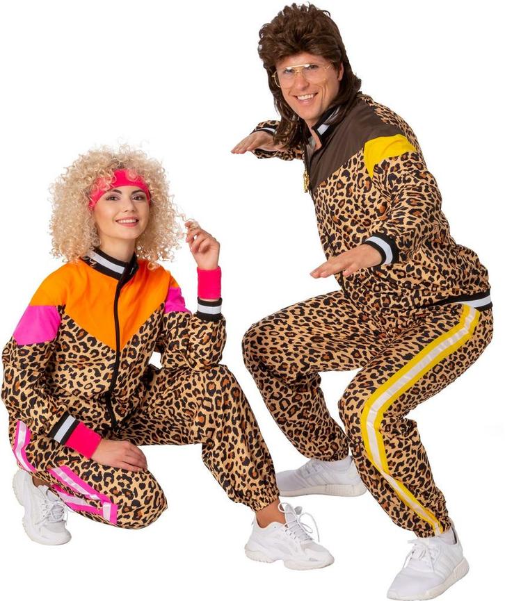 Retro Trainingspak Luipaard Heren, Kleding | Heren, Carnavalskleding en Feestkleding, Nieuw, Ophalen of Verzenden