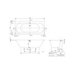 Ligbad Villeroy & Boch Oberon Duobad Quaryl 180 x 80 CM Met, Ophalen of Verzenden, Nieuw