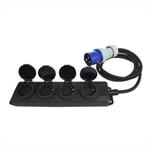 ProPlus Stekkerdoos - CEE naar 4 Schuko - 1,5 meter - Zwa..., Doe-het-zelf en Verbouw, Elektra en Kabels, Ophalen of Verzenden