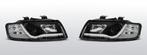 Koplampen Tube Light | Audi A4 B6 2000-2004 | zwart, Verzenden, Nieuw, Audi