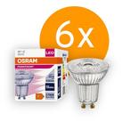 6 stuks Osram LED GU10 2.6W/827 36º 230lm Niet-Dimbaar Ø5c, Ophalen of Verzenden, Nieuw
