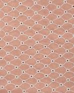 Katoen Geborduurd Leah Oud Roze, Hobby en Vrije tijd, Stoffen en Lappen, Nieuw, Roze