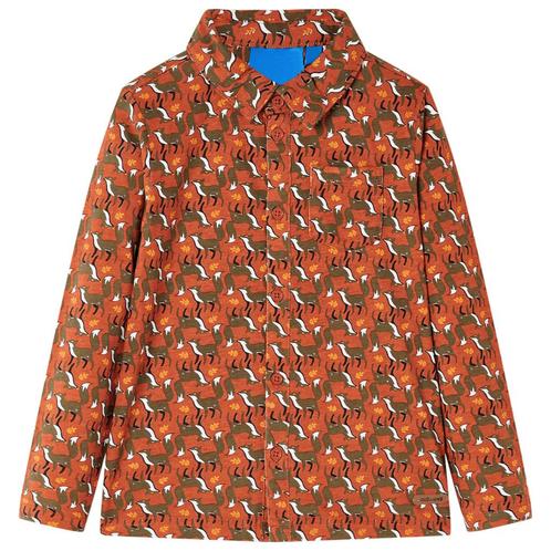 vidaXL Kinderoverhemd 128 lichtroestkleurig, Kinderen en Baby's, Kinderkleding | Overige, Nieuw, Verzenden