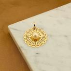 18 krt. Gouden hanger met parel (vintage, pearl) (vintage), Ophalen of Verzenden, Gebruikt, Goud, Overige merken