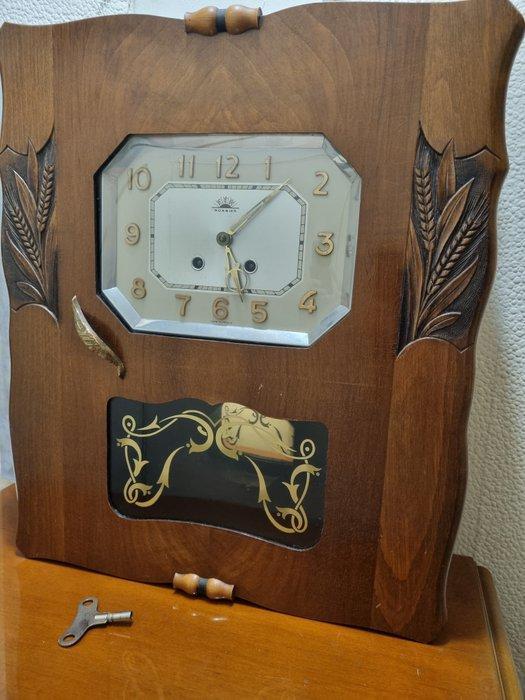Pendule - Carrez - Hout, Messing - 1920-1930 - Art Deco, Antiek en Kunst, Antiek | Klokken
