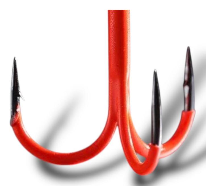 Uv Treble hooks Size #1, #2 en #4   al vanaf €0,90 per stuk, Watersport en Boten, Hengelsport | Roofvissen, Haak, Nieuw, Ophalen of Verzenden