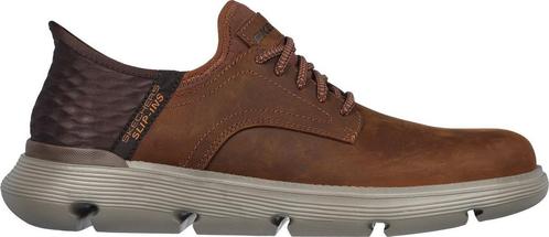 Skechers Garza - Gervin Heren Instappers - Bruin - Maat 46, Kleding | Heren, Schoenen, Nieuw, Verzenden