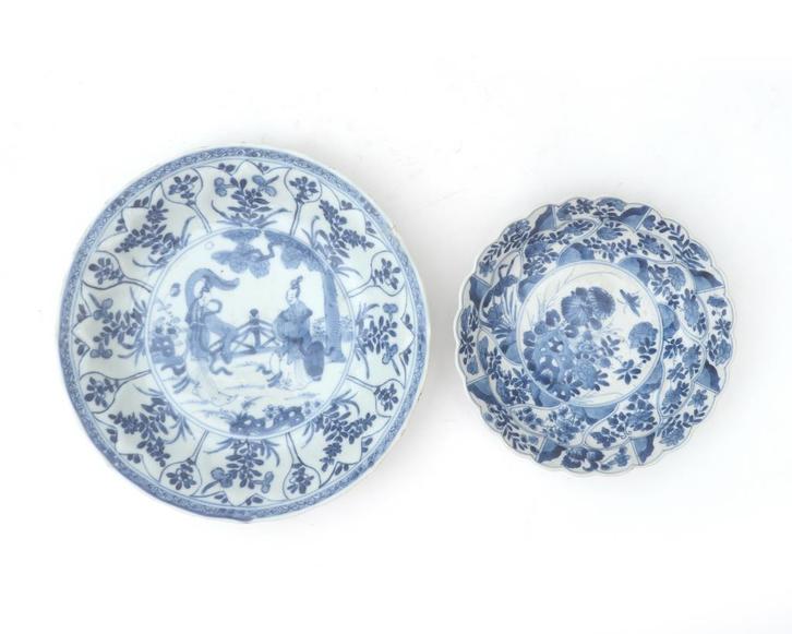 Twee porseleinen schotels, Kangxi, China, 18e eeuw, Antiek en Kunst, Kunst | Niet-Westerse kunst