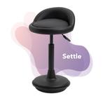 Wobblez Settle Wiebelkruk met rugsteun | 40-60 cm hoog, Verzenden, Zwart, Nieuw, Bureaukruk