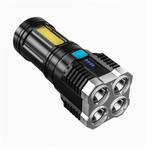 Multifunctionele LED-zaklamp - 4x LEDs - USB Oplaadbaar -, Caravans en Kamperen, Nieuw