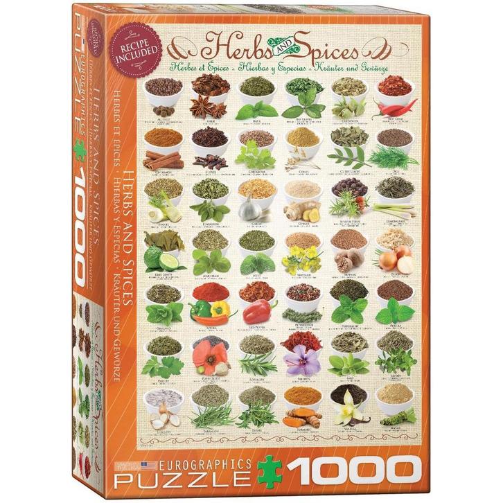 Eurographics puzzel kruiden en spec van €16,99 voor €13,59, Hobby en Vrije tijd, Denksport en Puzzels, Ophalen of Verzenden